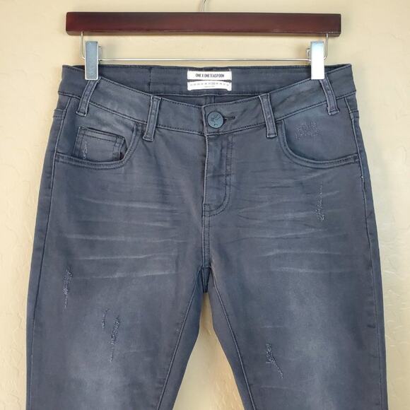 One Teaspoon X Freebird II High-Low Raw Hem Jeans - Picture 3 of 9